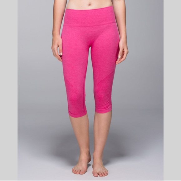 lululemon athletica Pants - Lululemon In The Flow Crop II, Heathered Magenta